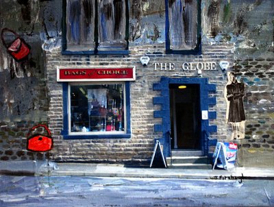 Shop in Uppermill then merged into a a painting
