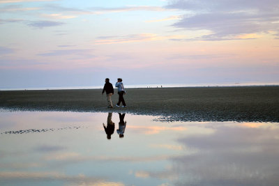 Sunset On Blackpool Beach