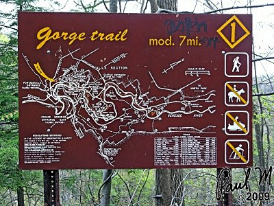 A Sign At The South End Of The Hiking Trail