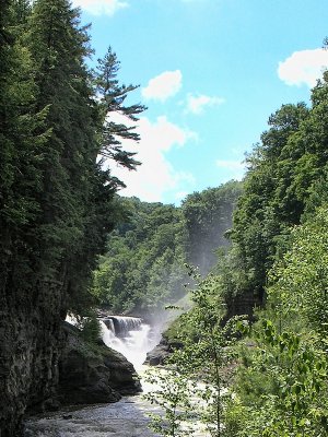 The Lower Falls At Letchworth