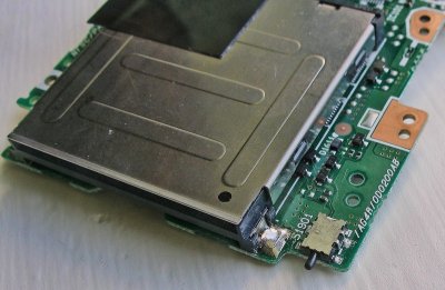 Memory Card Door Switch On its Circuit Board