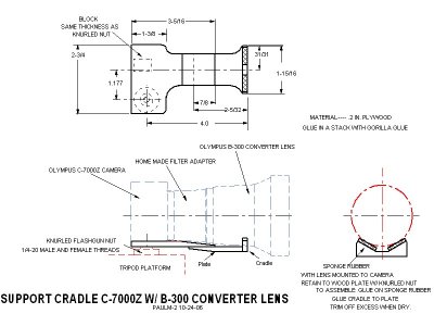 c-7000z Homemade Support for the B-300 Long Lens
