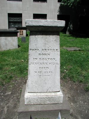 Paul Revere's Burial Place - Granary Burying Ground, Boston, MA