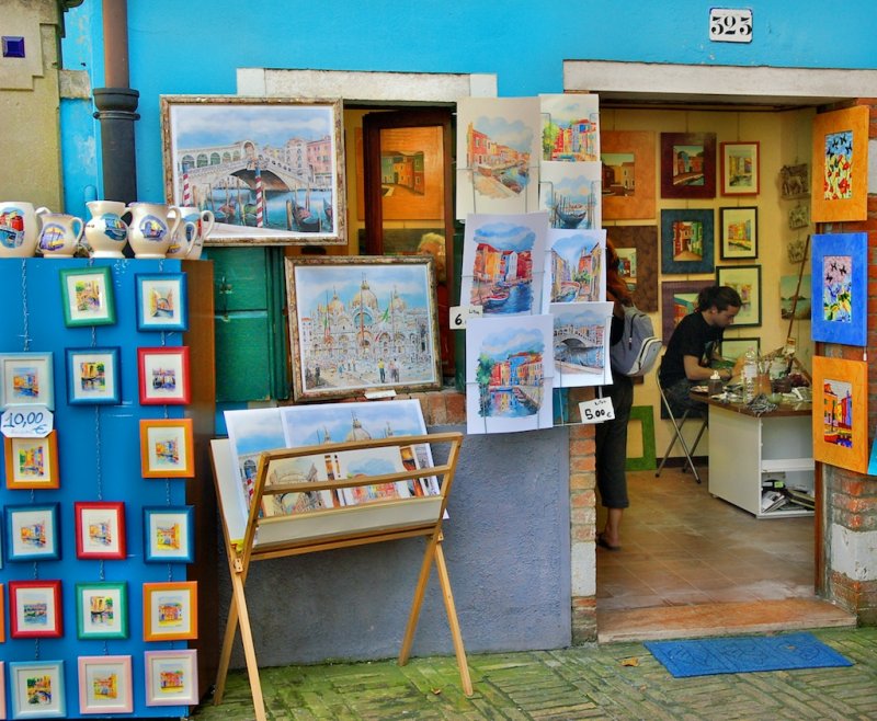 Artist at work, Burano