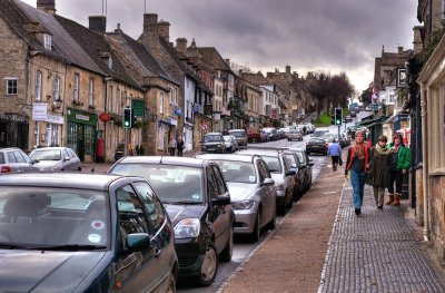Looking up the High Street Burford