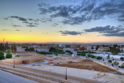 Sun setting over Kairouan