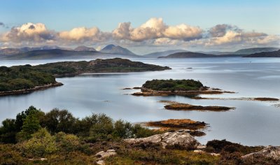 View from Frithaird Hill Plockton toward Skye