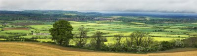 Panoramic view from Brailes Hill toward Shipston on Stour