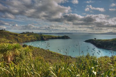Looking back to Auckland from Waiheke Island