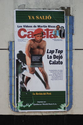 Hugo Chavez mocked in Lima, Peru.