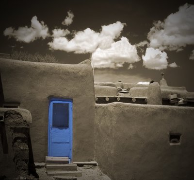 Adobe & Blue Door