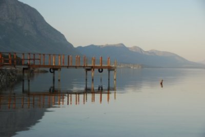 A JETTY IN A LAGOON