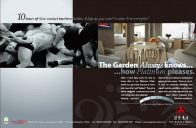 Print advertising for Garden Hotel
