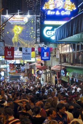 Lan Kwai Fong during rugby 7s