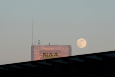 Moon over Narita