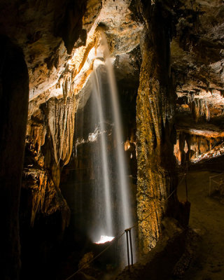 Waterfall in DeSoto Caverns