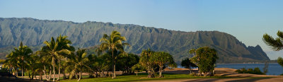 Panorama from a porch in Princeville