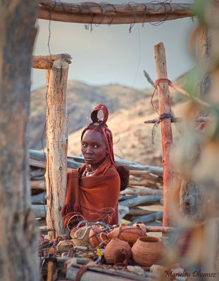 Himba Lady in her shopstore