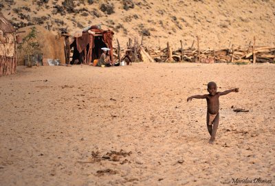 Himba boy dancing