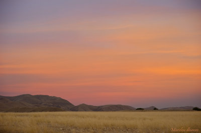 Sunset on the Namib Desert
