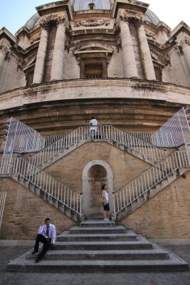 Walking up towards the Cupola,  The crown atop the dome of St.Peter's Basilica