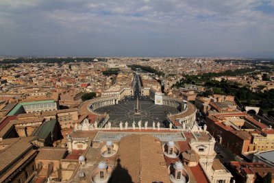 View of St. Peter's Square from the top of the Basilica's dome.