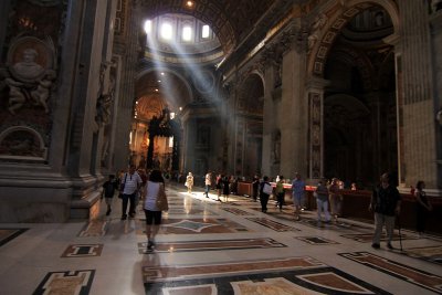 Inside St Peter's Basilica