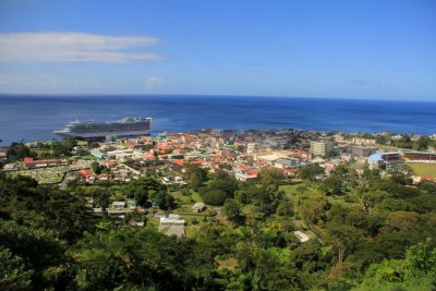 From one of the peaks in Dominica