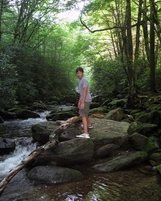 Danny on the Rocks in the Creek.jpg