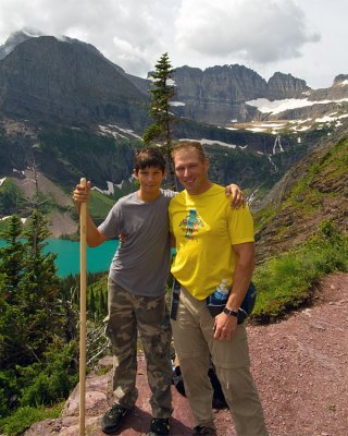 Rick and Danny on the Grinnell Glacier Trail by Grinnell Lake.jpg