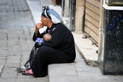 Woman with Baby - Old Cairo