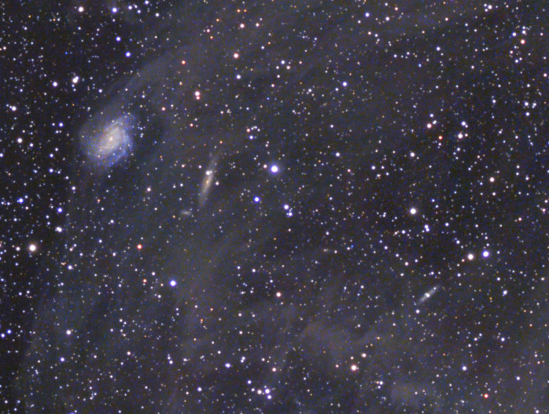 Spiral galaxies behind Sarahs Nebula