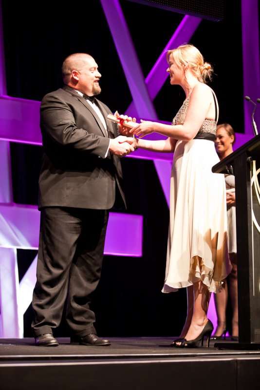 Recieving my runner up scroll