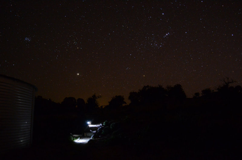 Observing area at night