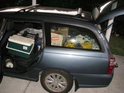 Packed up car