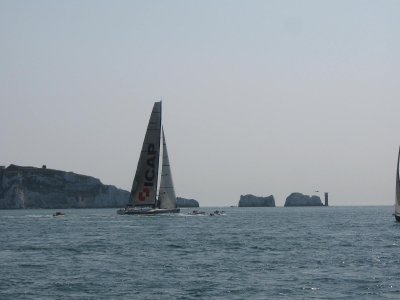 Leopard leaping ahead at  Needles