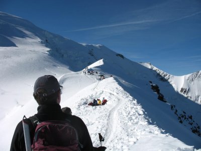 Depart du refuge du gouter