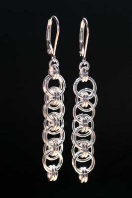 sterling parallel weave earrings.
