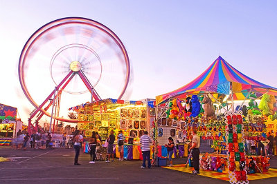 SM County Fair-- Ferris and Booths