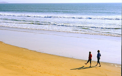 beach walkers - Half Moon Bay