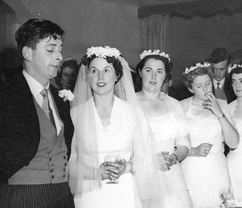 1954: Ireland. Smoke em if you got em! Donal Crosbie and my Aunt Normas wedding.