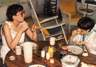 1982: Last breakfast at the old house.