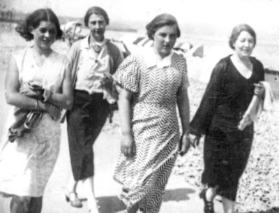c. 1932: Bray Promenade, Wicklow, Ireland. From left Norma, Grandmother Veronica, Mom, Great Aunt Teresa