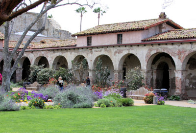 San Juan Capistrano, CA Mission courtyard