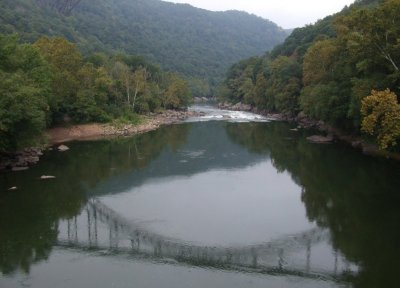 New River Bridge Reflection