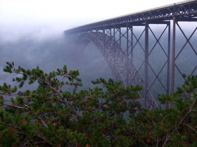 Foggy Morning New River Bridge