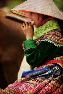 Girl at Bac Ha Market in Vietnam