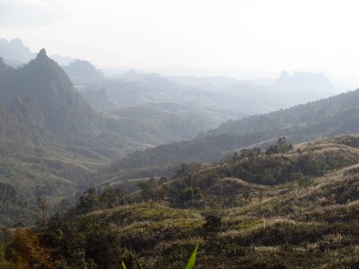 On the road from Luang Prabang to Vientiane