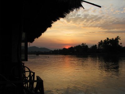 Sunset at Four Thousand Islands-Mekong River