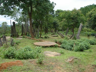 Standing stones or menhirs in Houaphanh Province